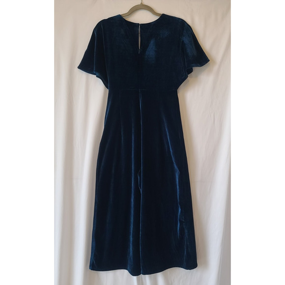 Anthropologie Greylin Womens Luna Dark Blue Velvet Jumpsuit Small - Picture 7 of 8